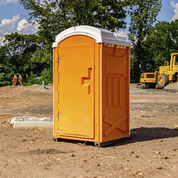 how often are the porta potties cleaned and serviced during a rental period in Shillington